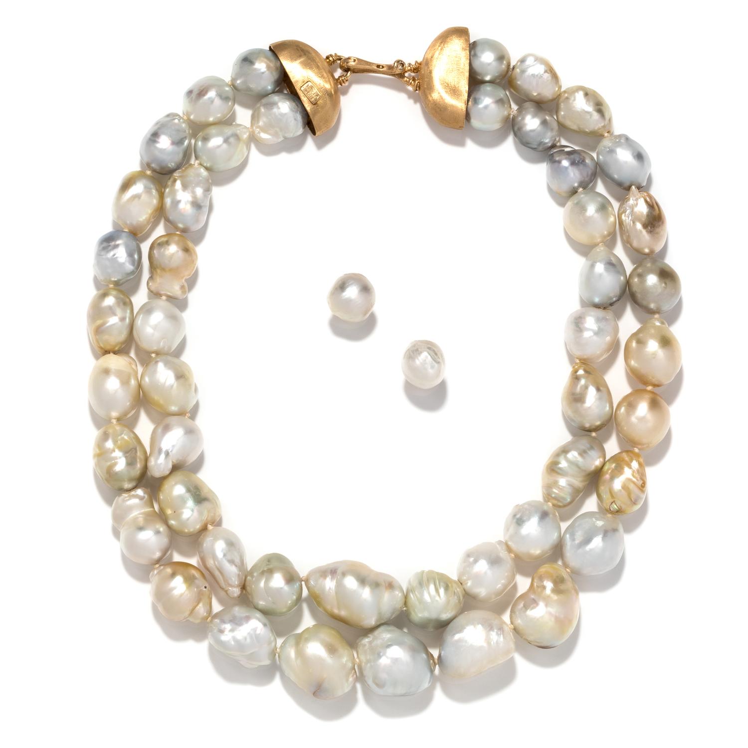 ANGELA PINTALDI, CULTURED BAROQUE PEARL SET