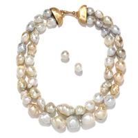ANGELA PINTALDI, CULTURED BAROQUE PEARL SET