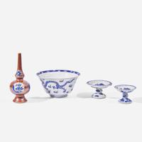 A group of four Chinese porcelain items 瓷器一組四件 Kangxi period ? ??
