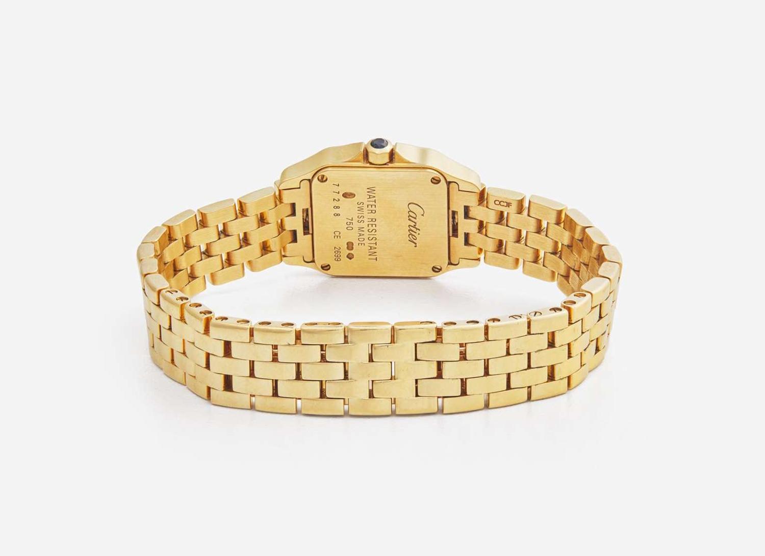A Ladies 18K Yellow Gold Cartier Santos