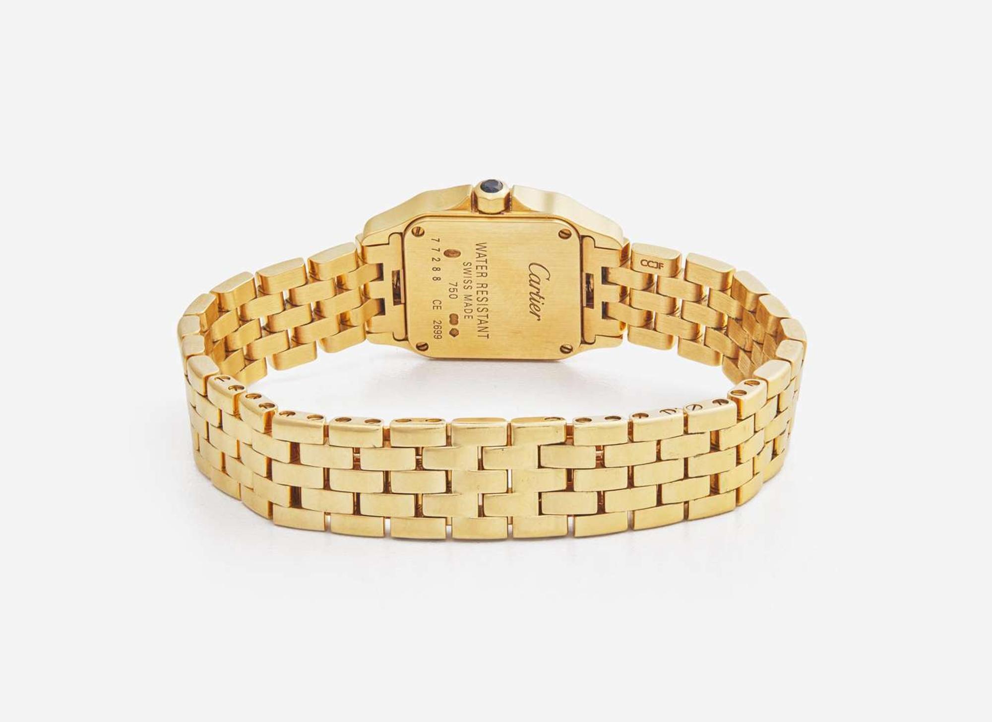 A Ladies 18K Yellow Gold Cartier Santos