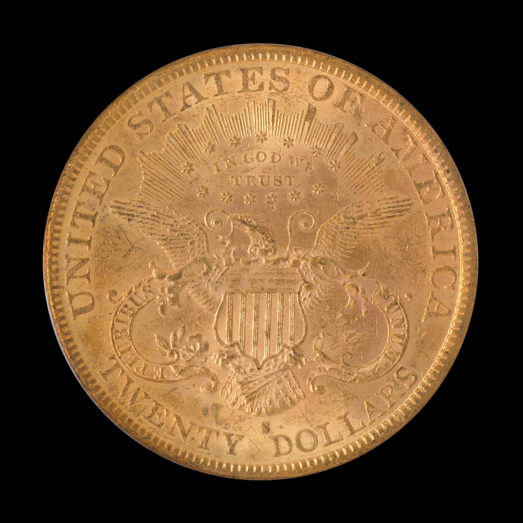 A United States 1882-S Liberty Head $20 Gold Coin