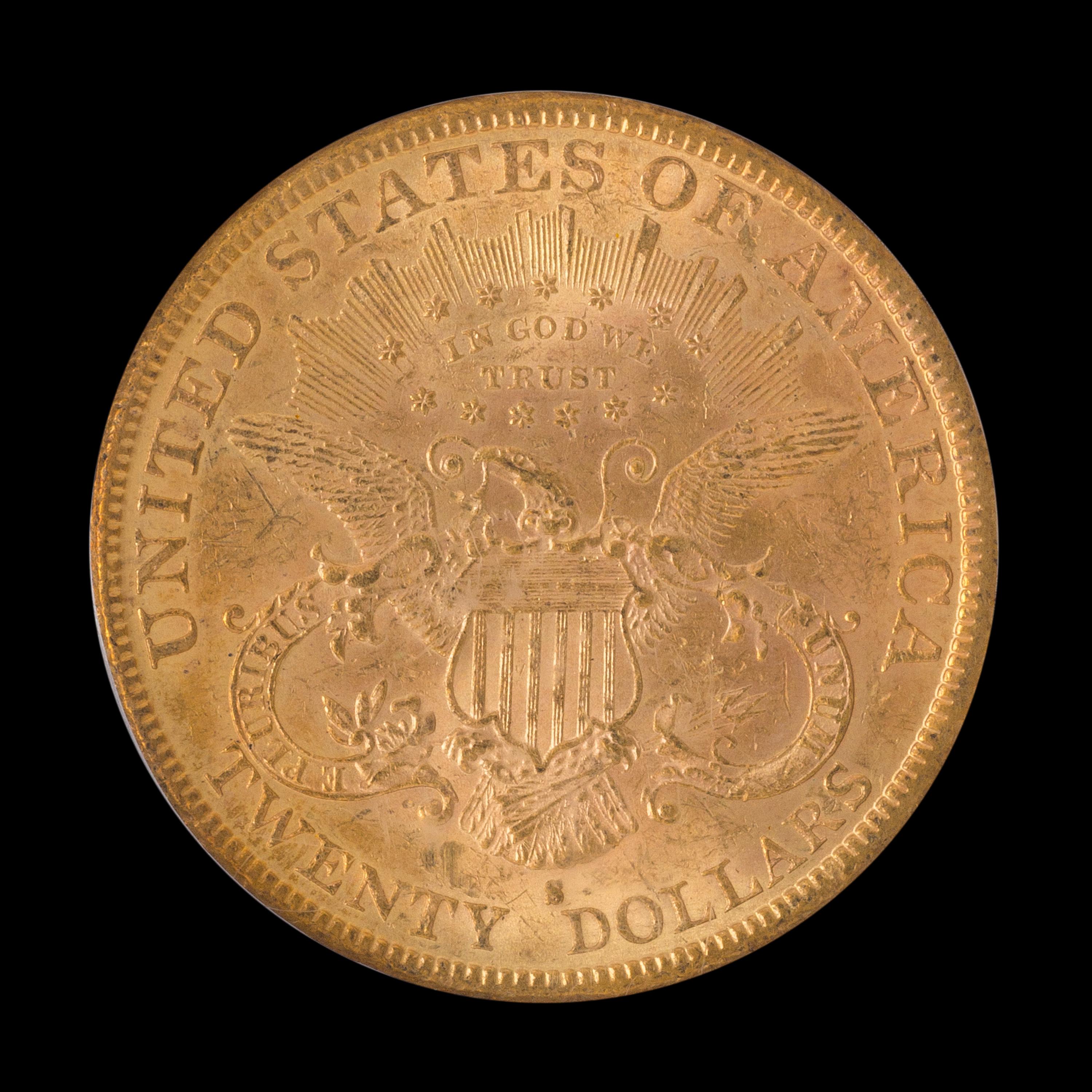 A United States 1882-S Liberty Head $20 Gold Coin