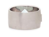 H. STERN, WHITE GOLD, AQUAMARINE, AND DIAMOND BANGLE BRACELET
