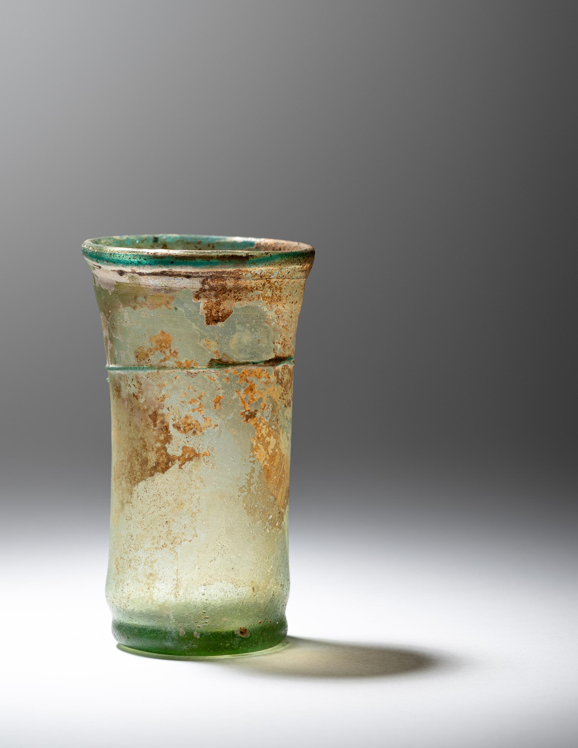 A Roman Green Glass Vessel