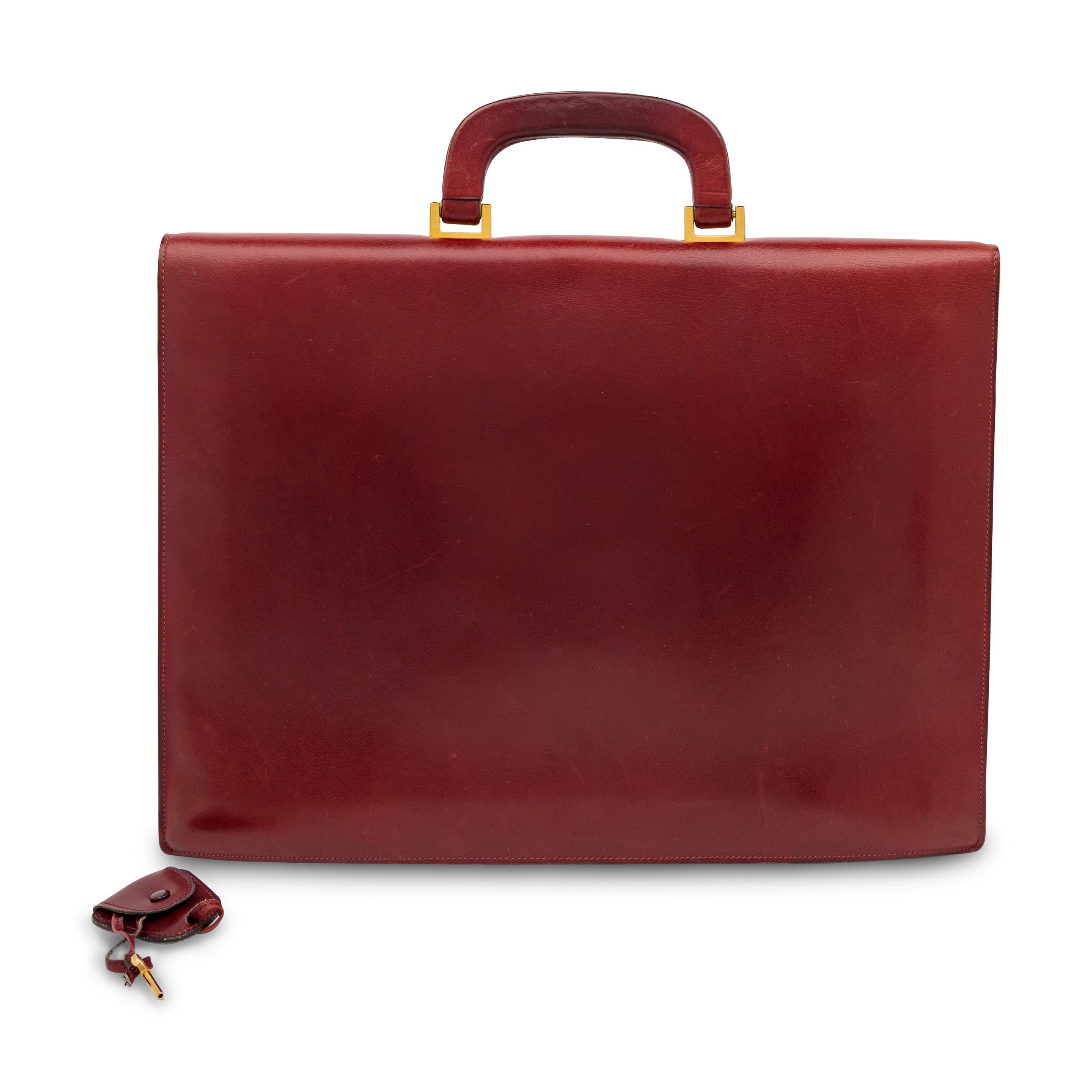Gucci, Maroon Leather Briefcase, 1980's
