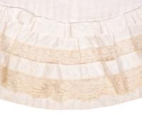 Cotton Satin Striped Women's Nightgown, 1870s