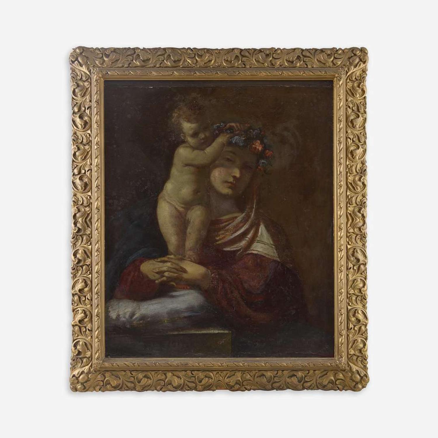 Attributed to Guercino (Italian, 1591–1666) Saint Rose of Lima with Christ Child