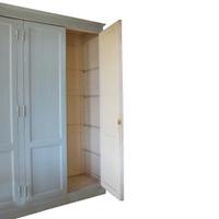 A Painted Six Door Cabinet 162" W x 25" D x 110.5" H — Italy, Circa 1900