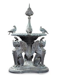 A Neoclassical Style Bronze Fountain