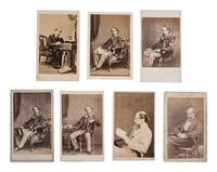 DICKENS, Charles (1812-1870). A group of 8 cartes de visite and an Autograph Sentiment Signed ("Charles Dickens").