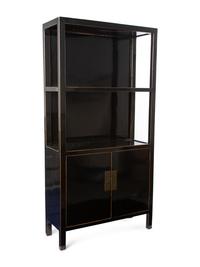 A Contemporary Chinese Ebonized Cabinet