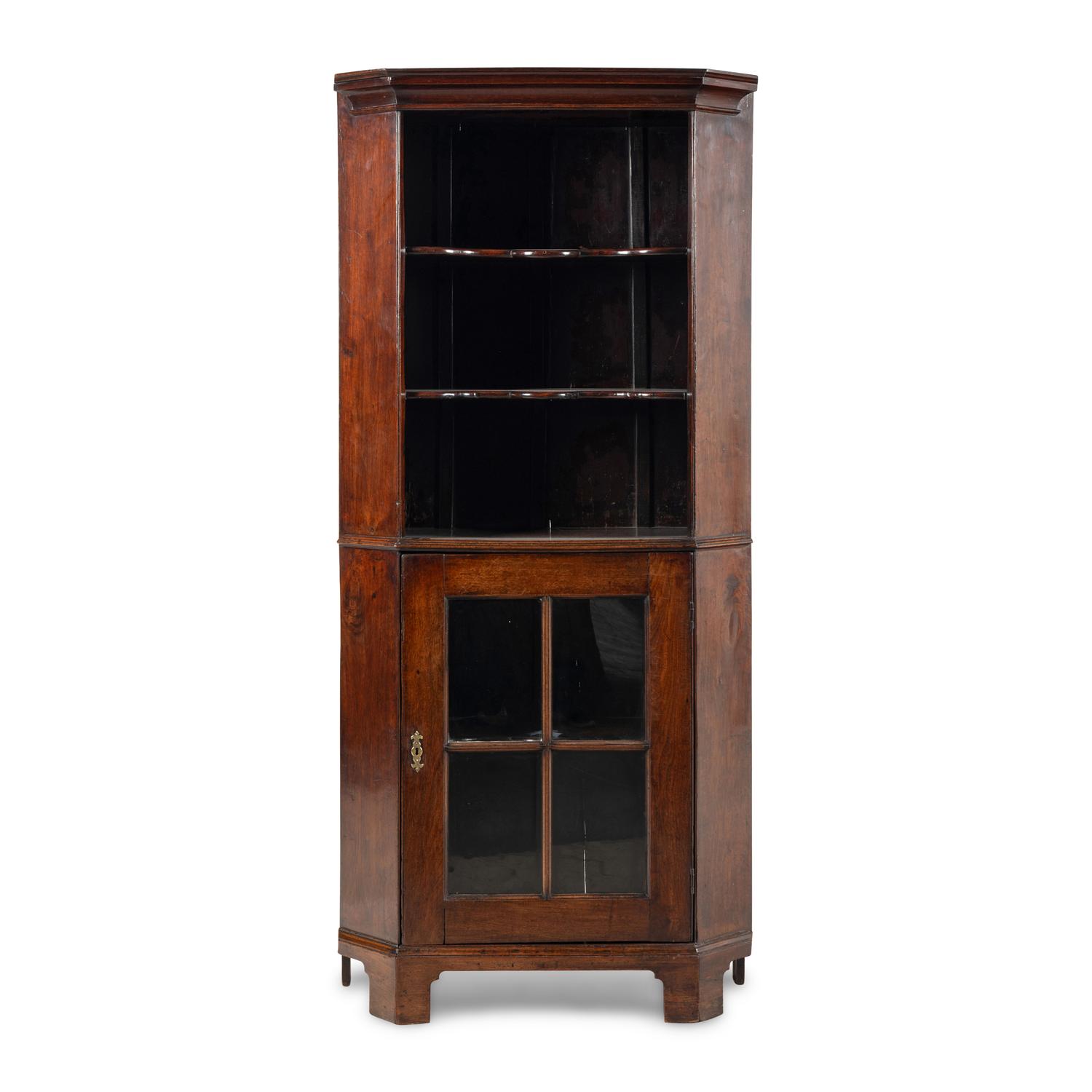 A George II Walnut Display Cabinet