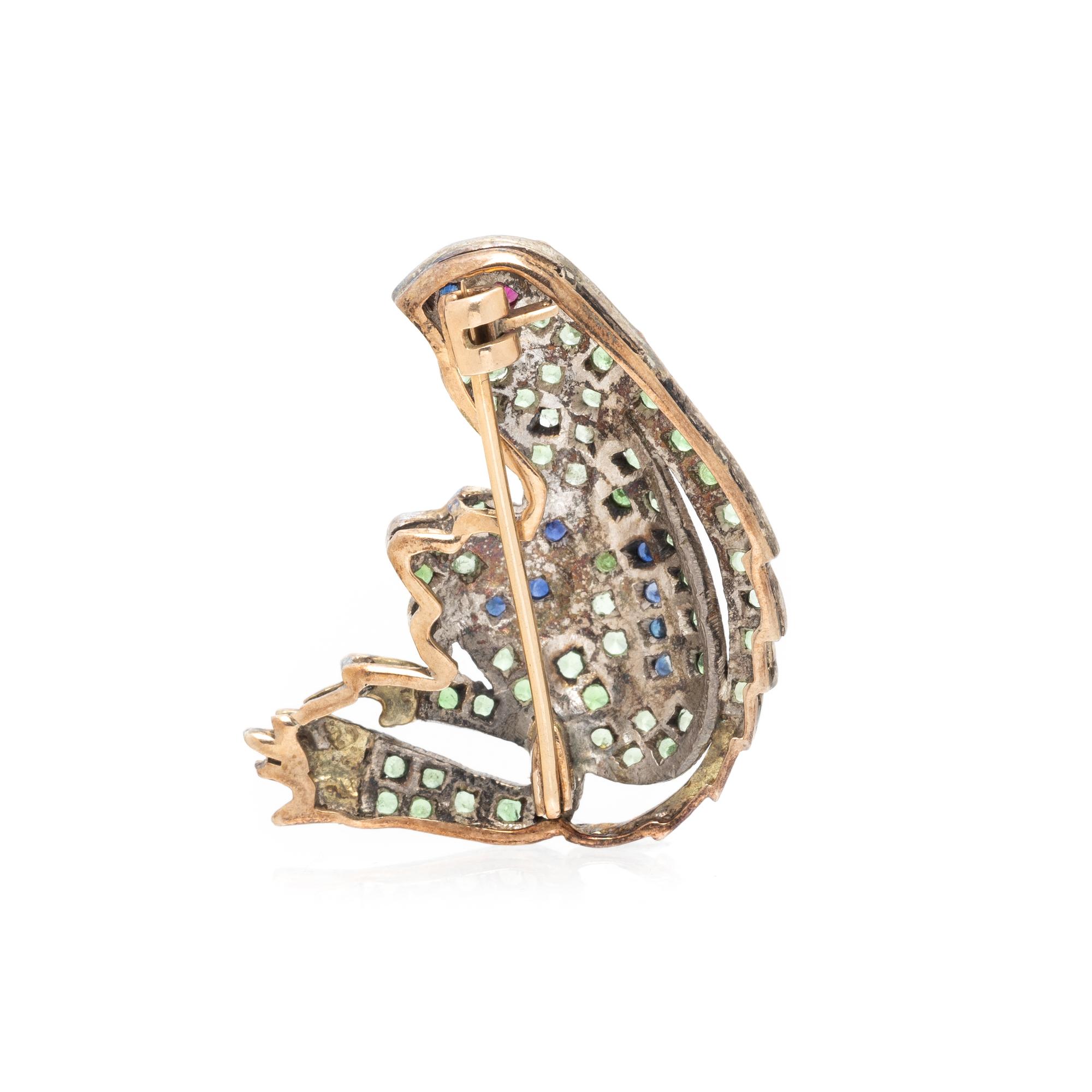 MULTIGEM LIZARD BROOCH