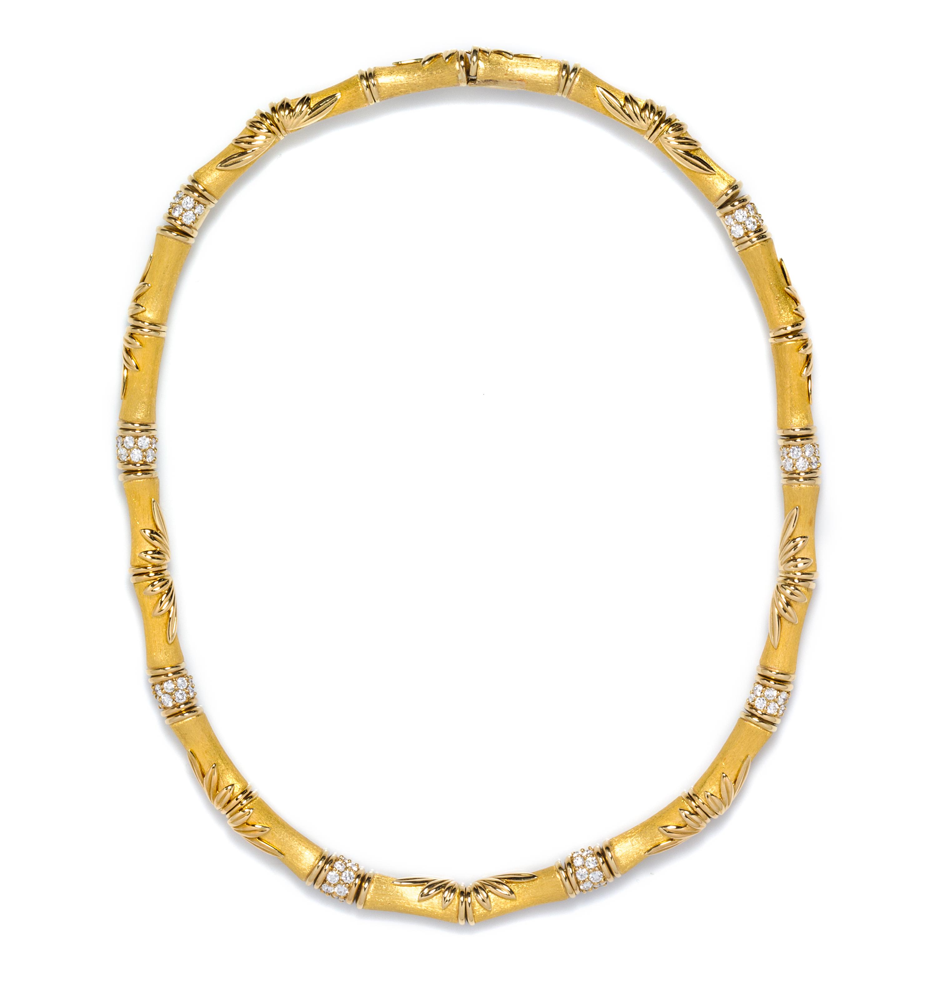 A 24 and 18 Karat Yellow Gold and Diamond Necklace, Mark Patterson, 78.10 dwts.