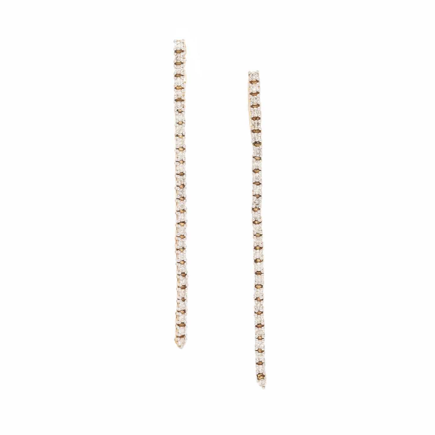 Diamond and Yellow Gold Earrings