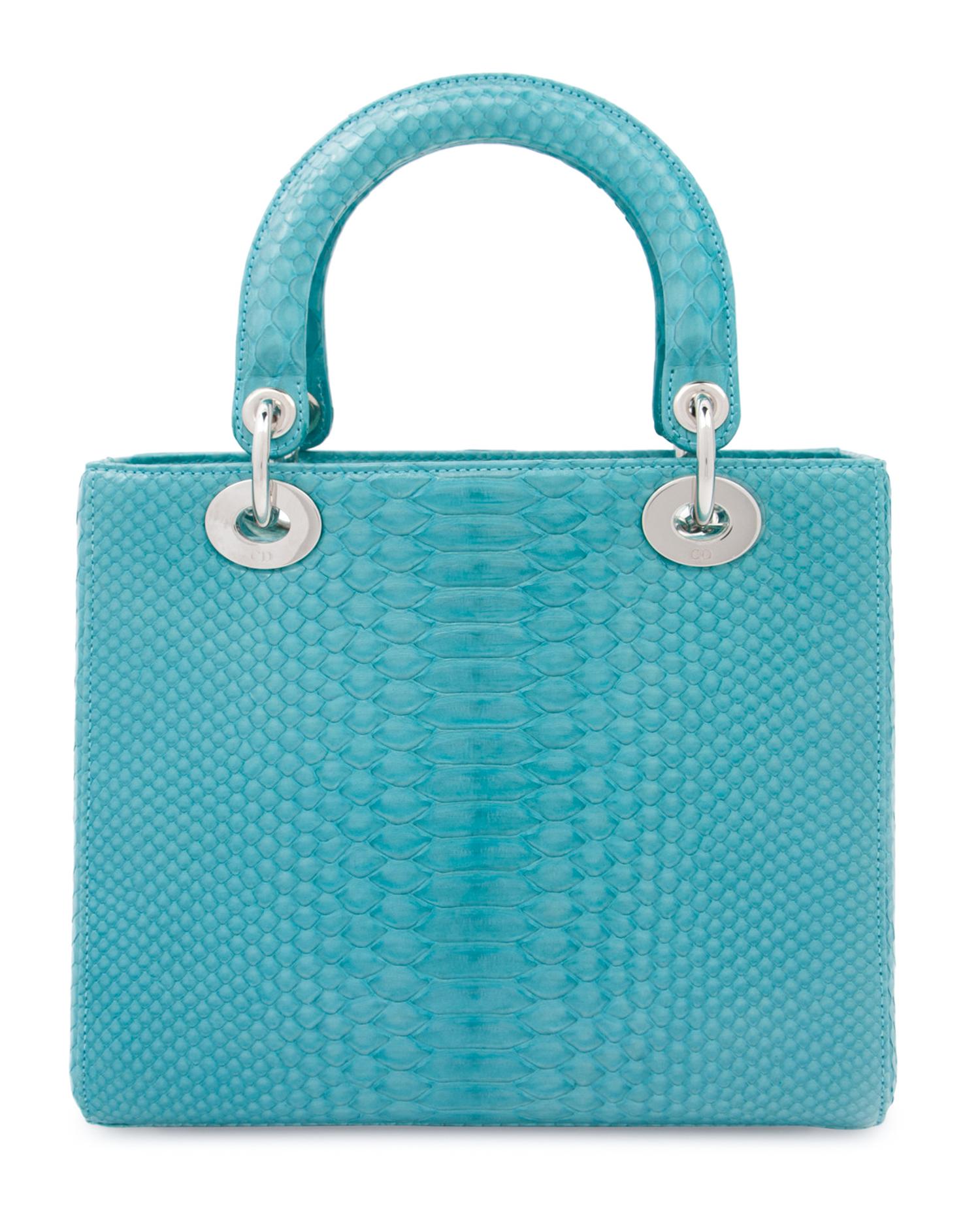 Christian Dior Light Blue Python Small Lady Dior Bag, 2011