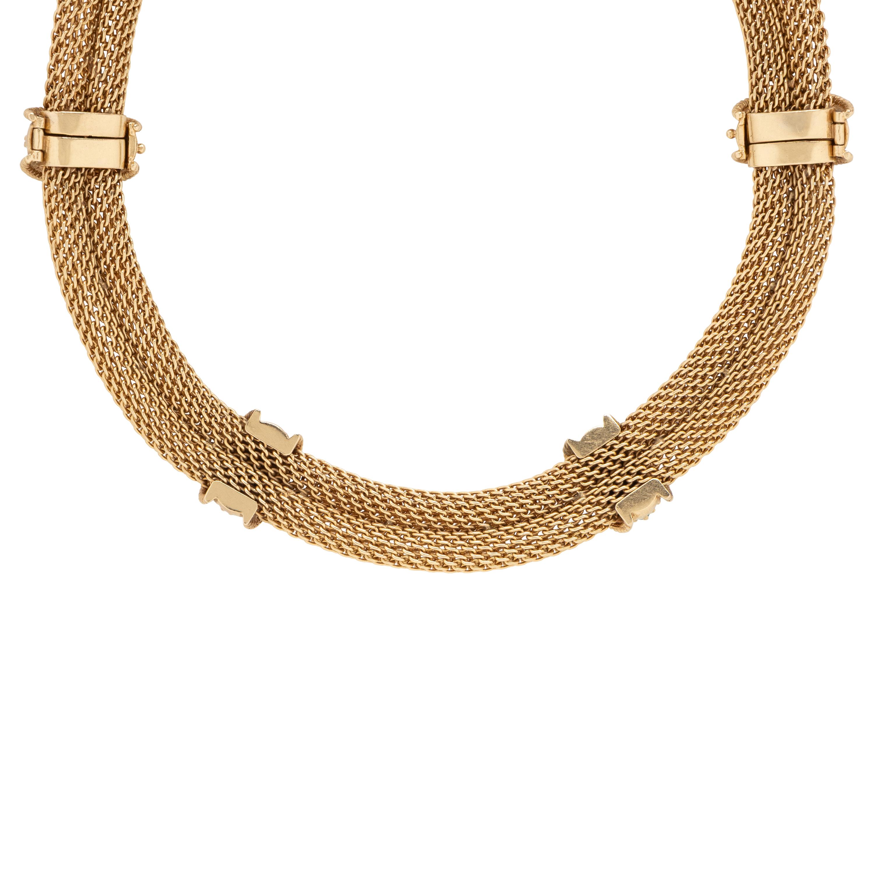 Yellow Gold and Turquoise Convertible Necklace