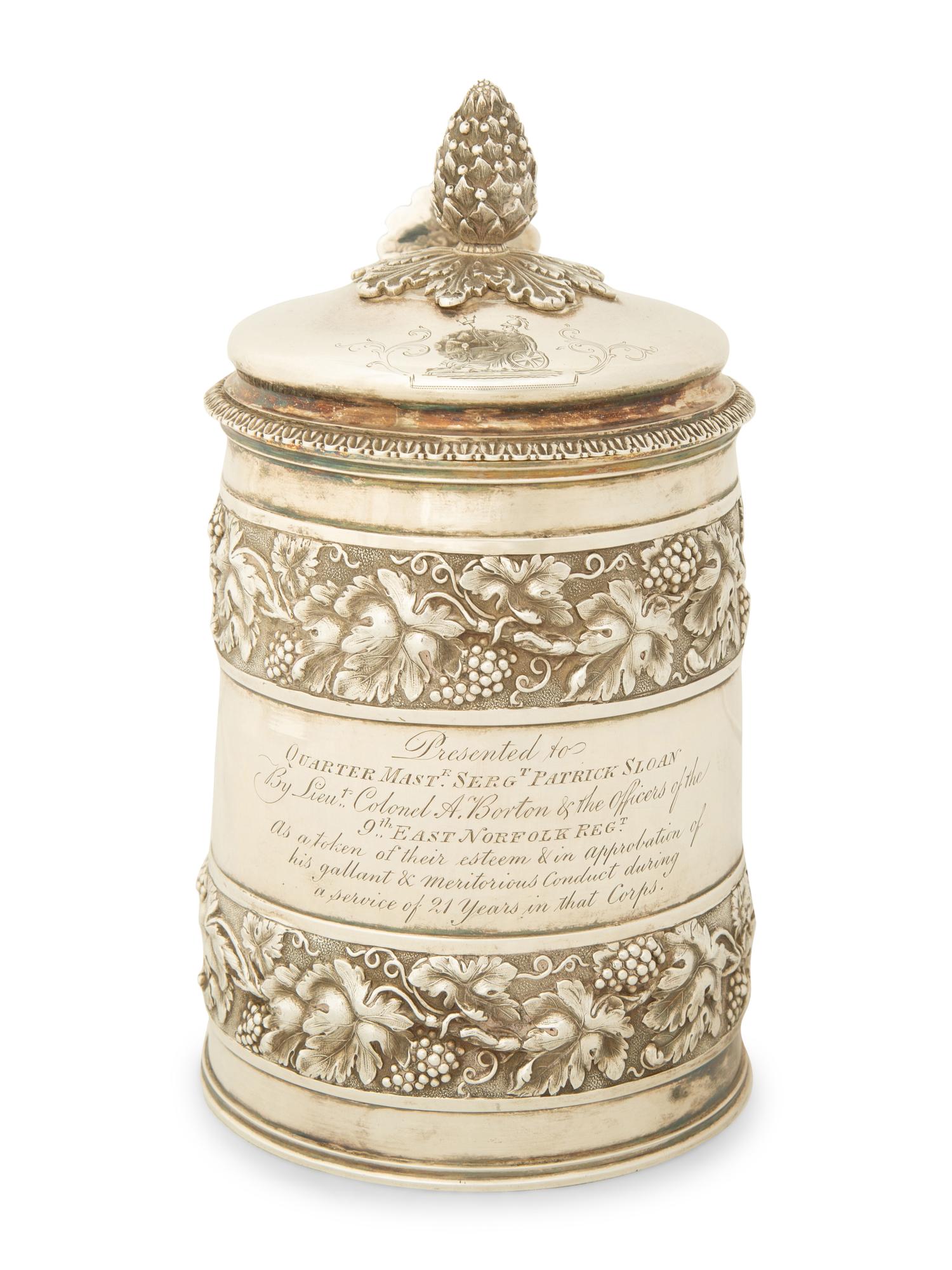 A George III Silver Tankard — Rebecca Emes and Edward Barnard I, London, 1814