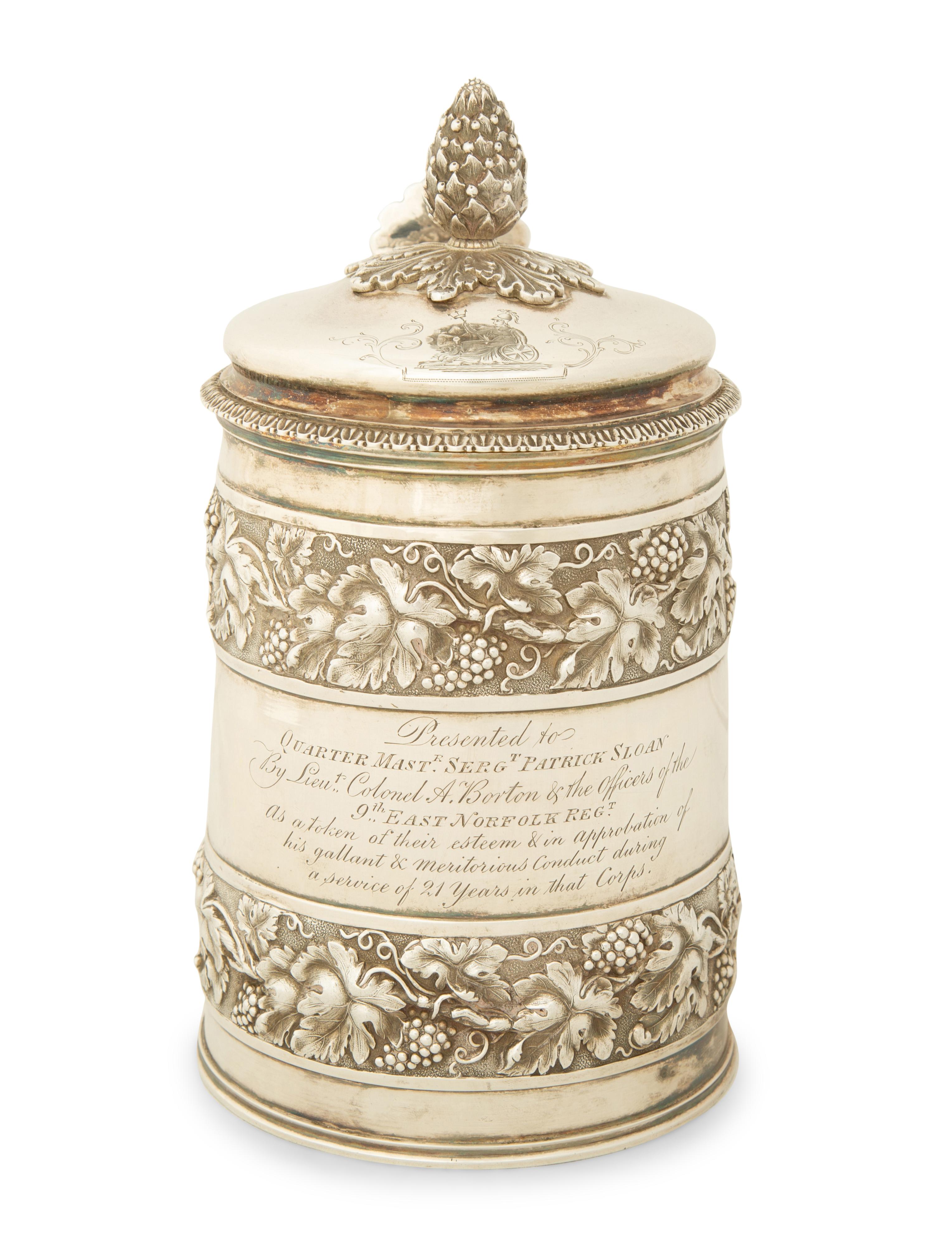 A George III Silver Tankard — Rebecca Emes and Edward Barnard I, London, 1814