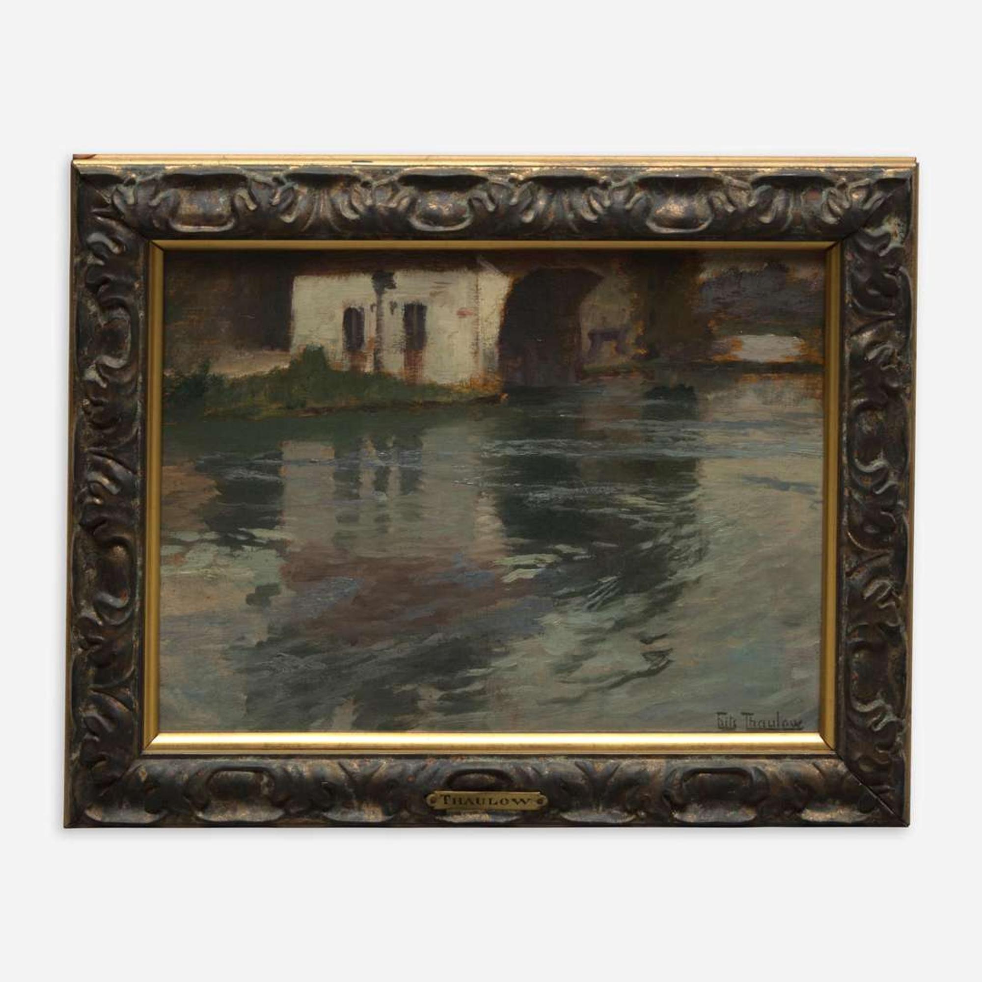 Frits Thaulow (Norwegian, 1847–1906) The Boathouse