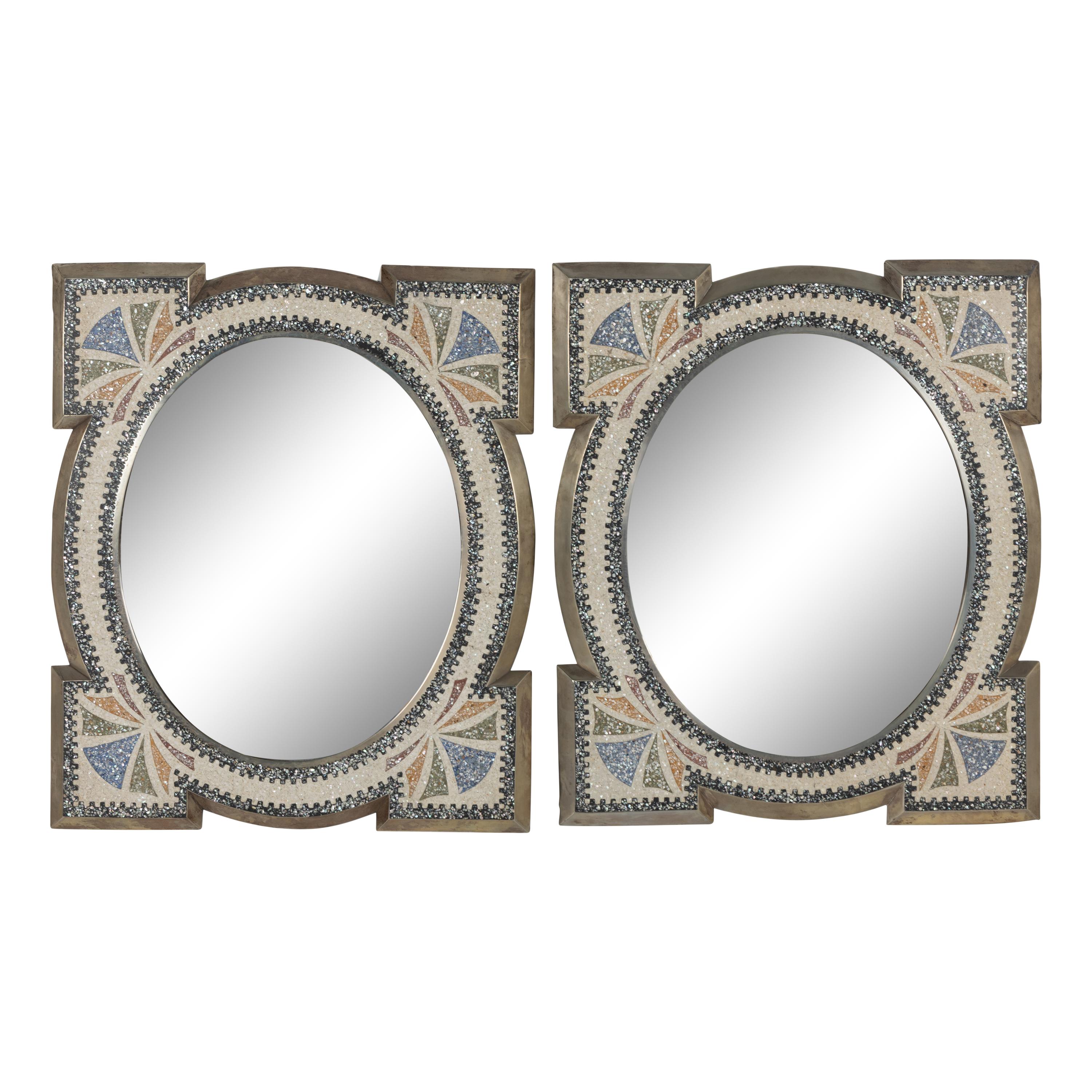 A Pair of Continental Terrazzo Mirrors
