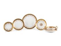 A Group of English Parcel Gilt Porcelain