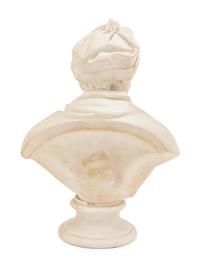 A Continental Bisque Porcelain Bust