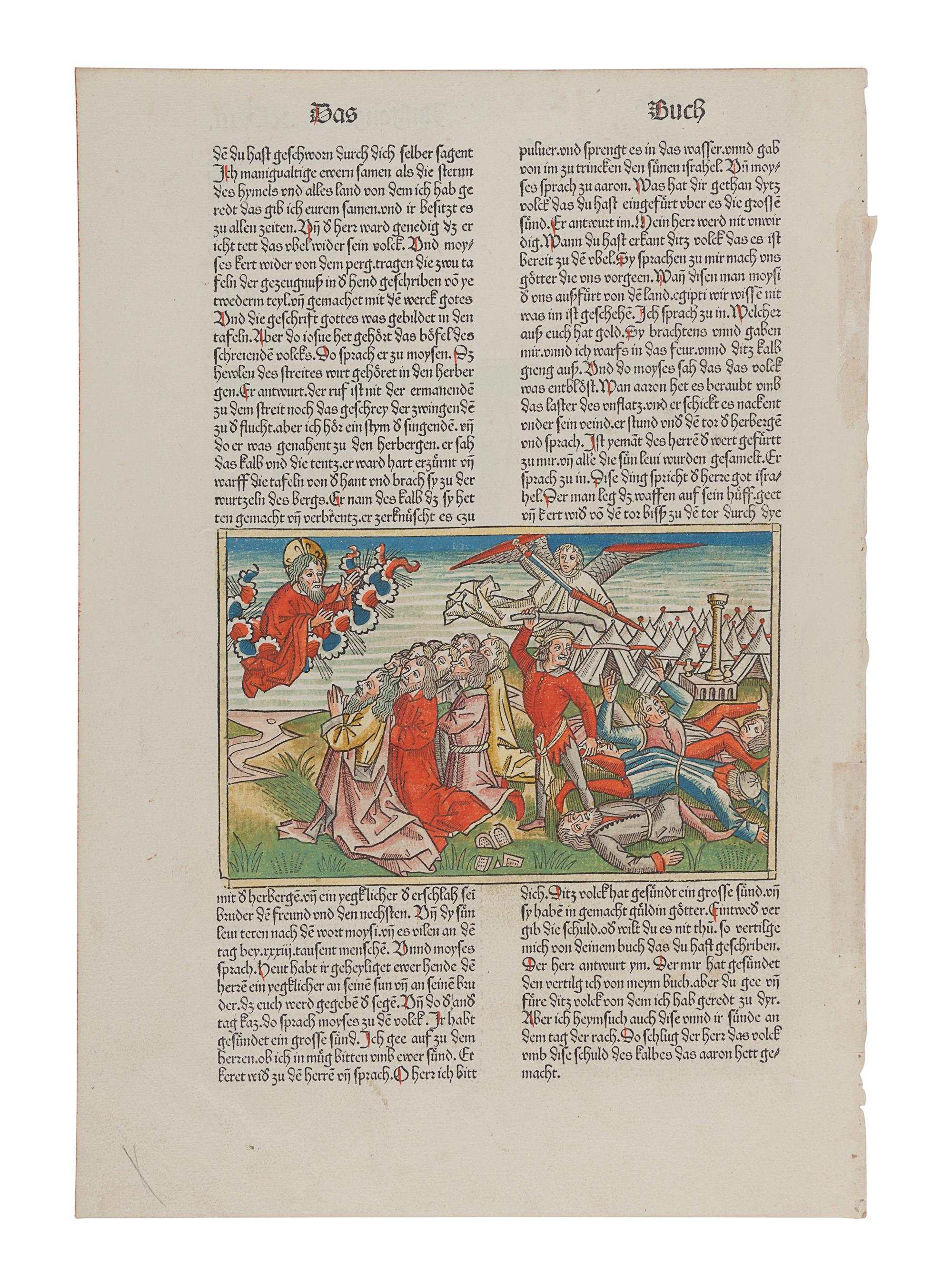[BOOK ILLUSTRATION -- WOODCUT]. -- [BIBLE, in German. Nuremberg: Anton Koberger, 17 February 1483.]