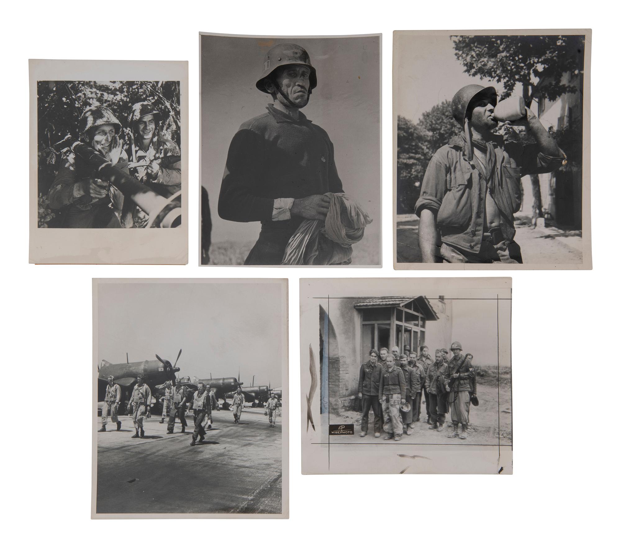 [WWI-WWII]. Collection of World War I and II-era photographs, RPPCs, ephemera, and correspondence.