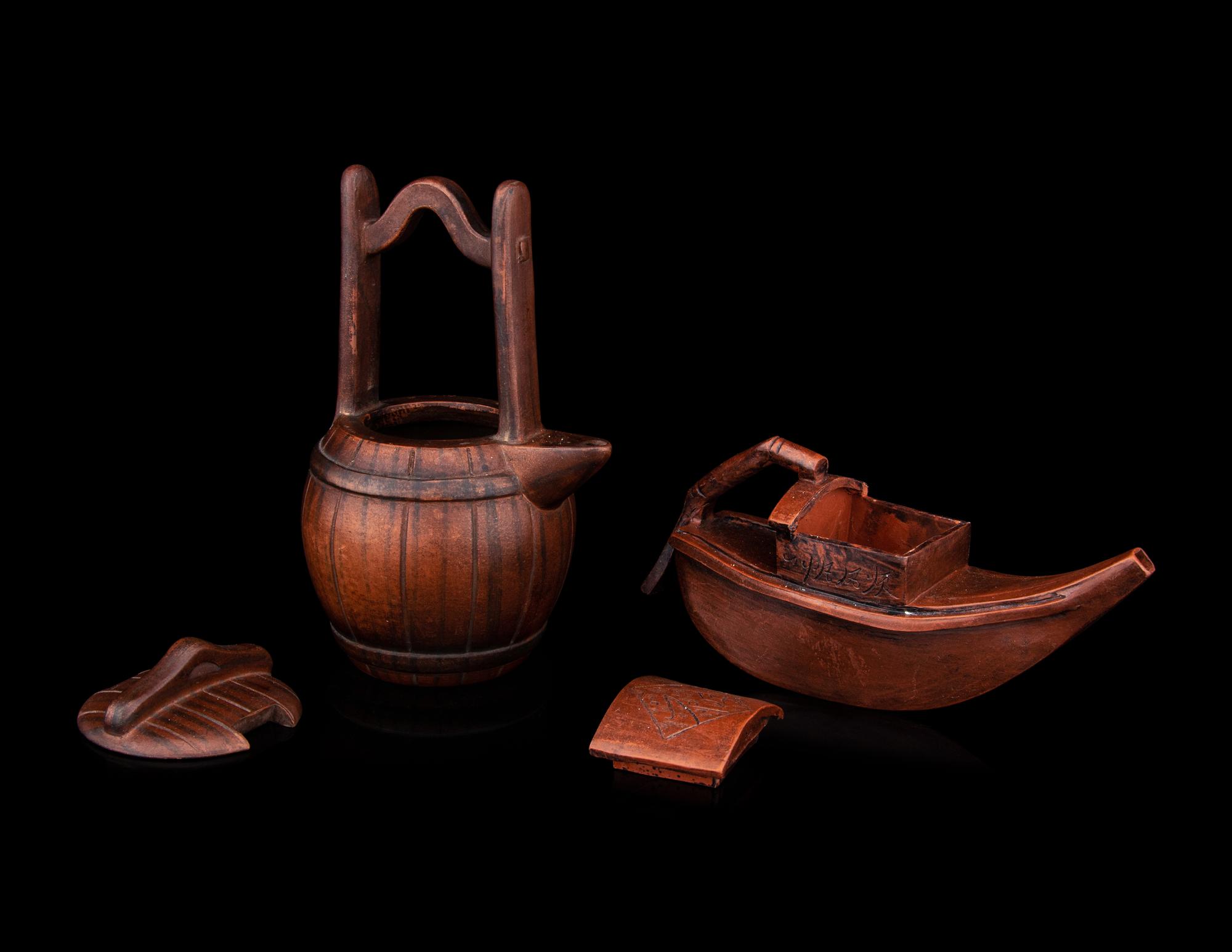 Two Chinese Yixing Pottery Teapots