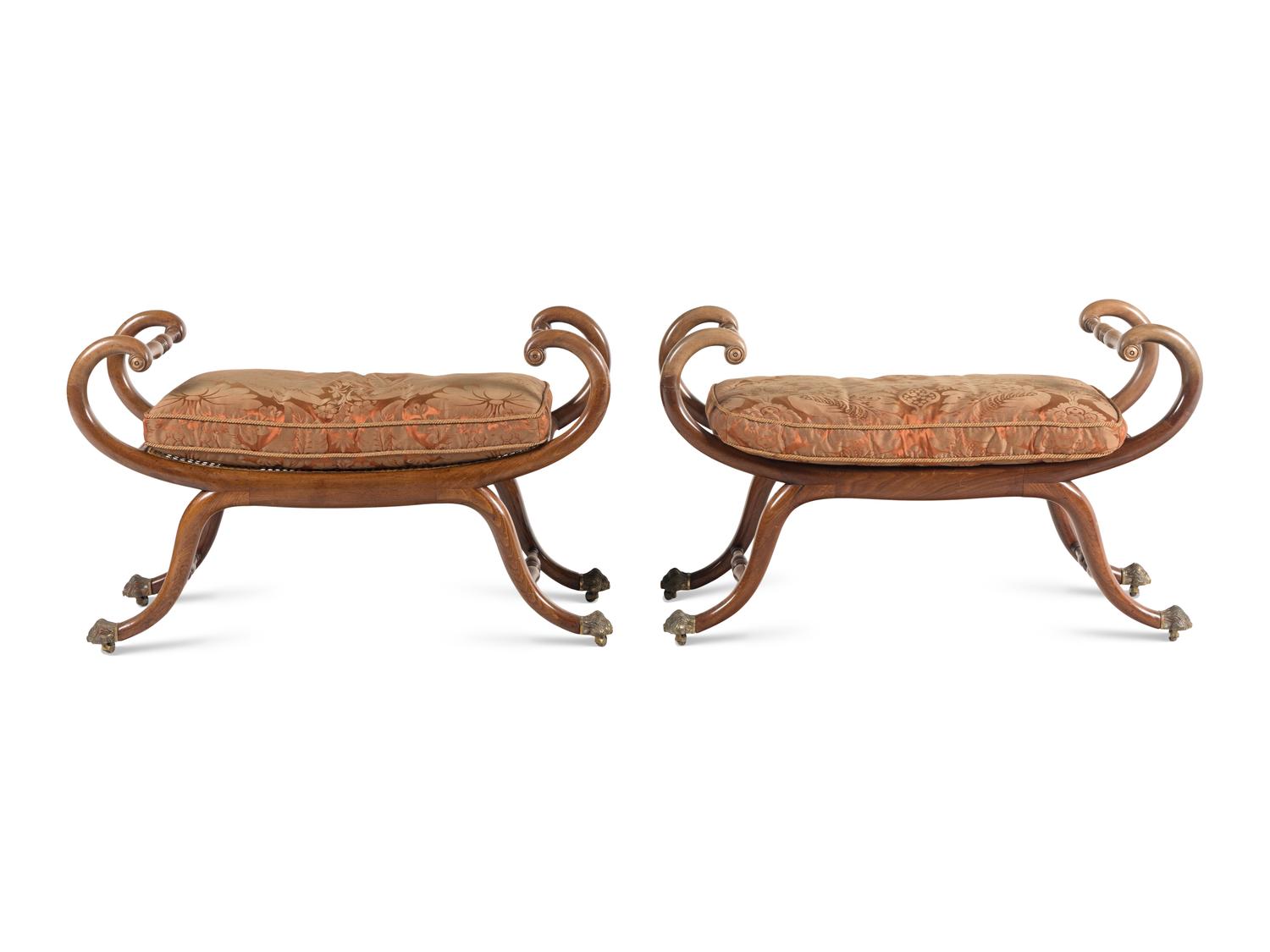 A Pair of Regency Mahogany Window Benches