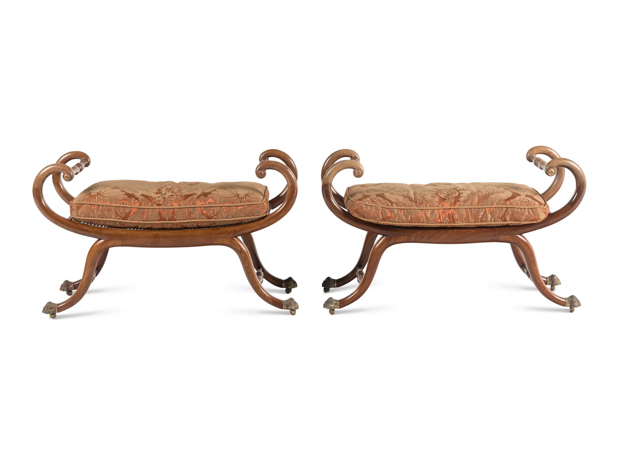 A Pair of Regency Mahogany Window Benches