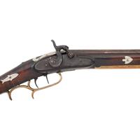 Highly Decorated and Published Half Stock Percussion Long Rifle by W. Shockey (Washington County, Ohio)