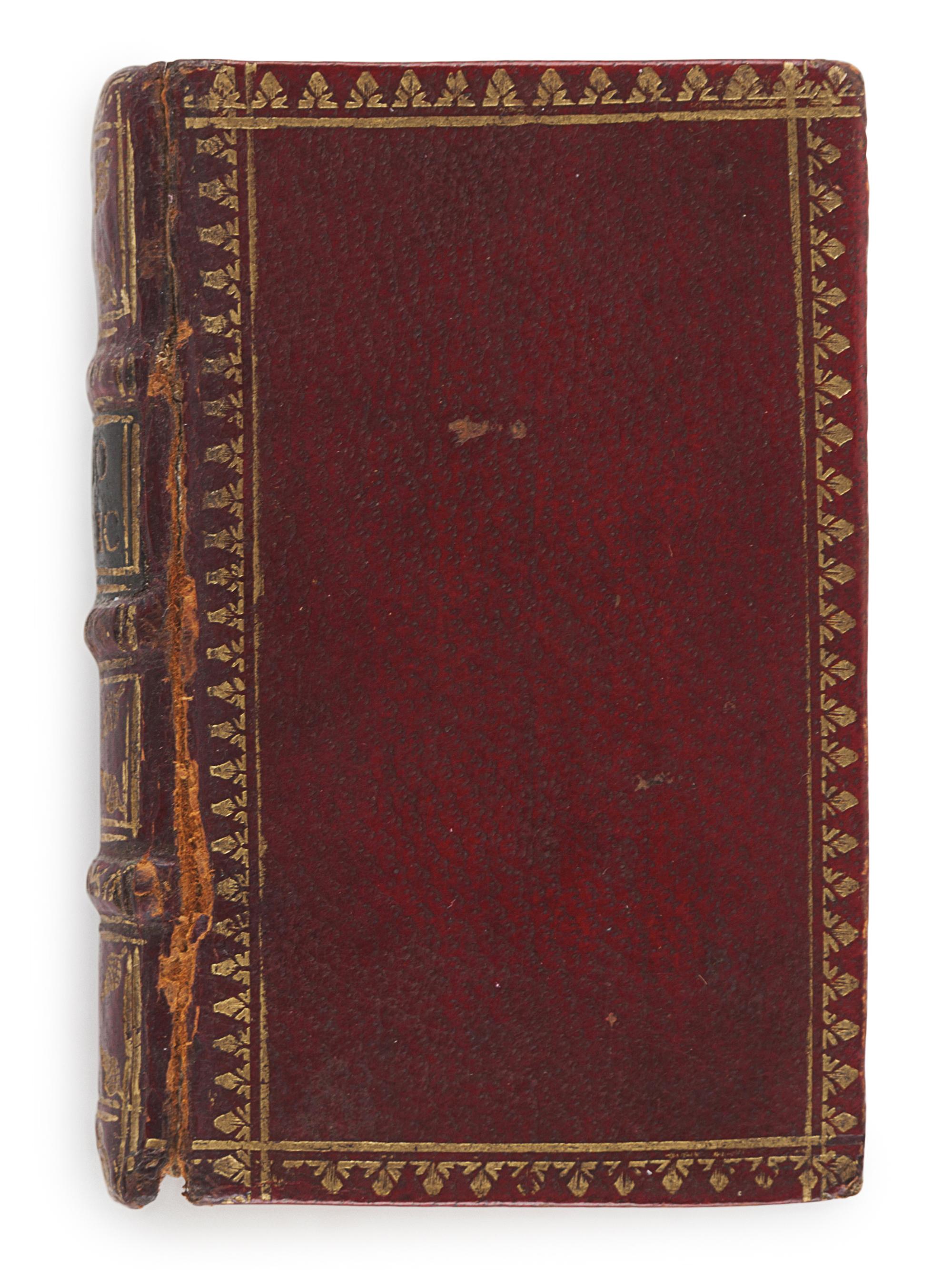 [MINIATURE BOOK]. CICERO, Marcus Tullius (106-43 B. C. E.). - [BLAEU, Willem Jansz (1608-1639)]. M. Tullii Ciceronis De Officiis Libri III. Amsterdam: Guiljel I. Caesium, 1625.