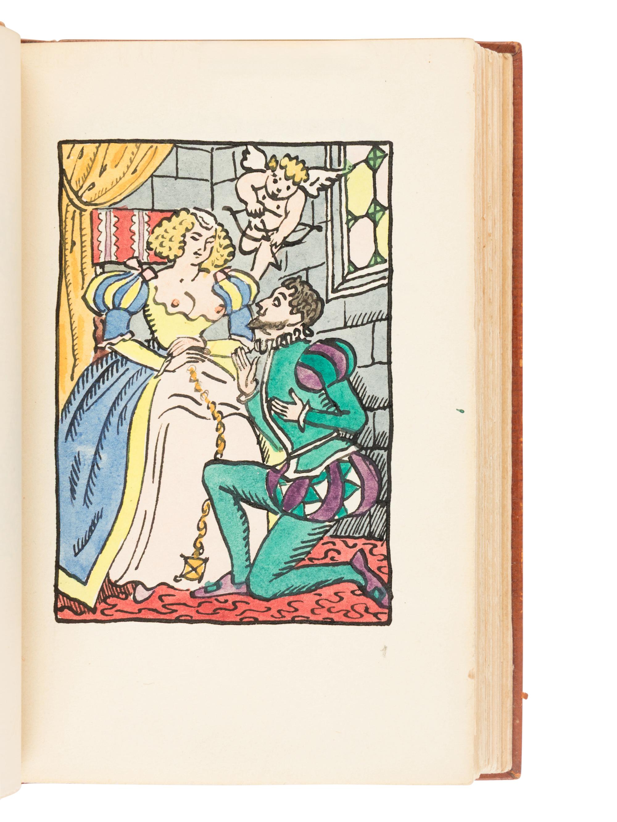 [BINDINGS]. [PAVIS, Georges (1886-1951), illustrator]. -- RONSARD, Pierre de (1524-1585). Les Amours . Paris: L'Editions D'Art, 1924.