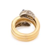 DIAMOND AND SAPPHIRE SNAKE RING