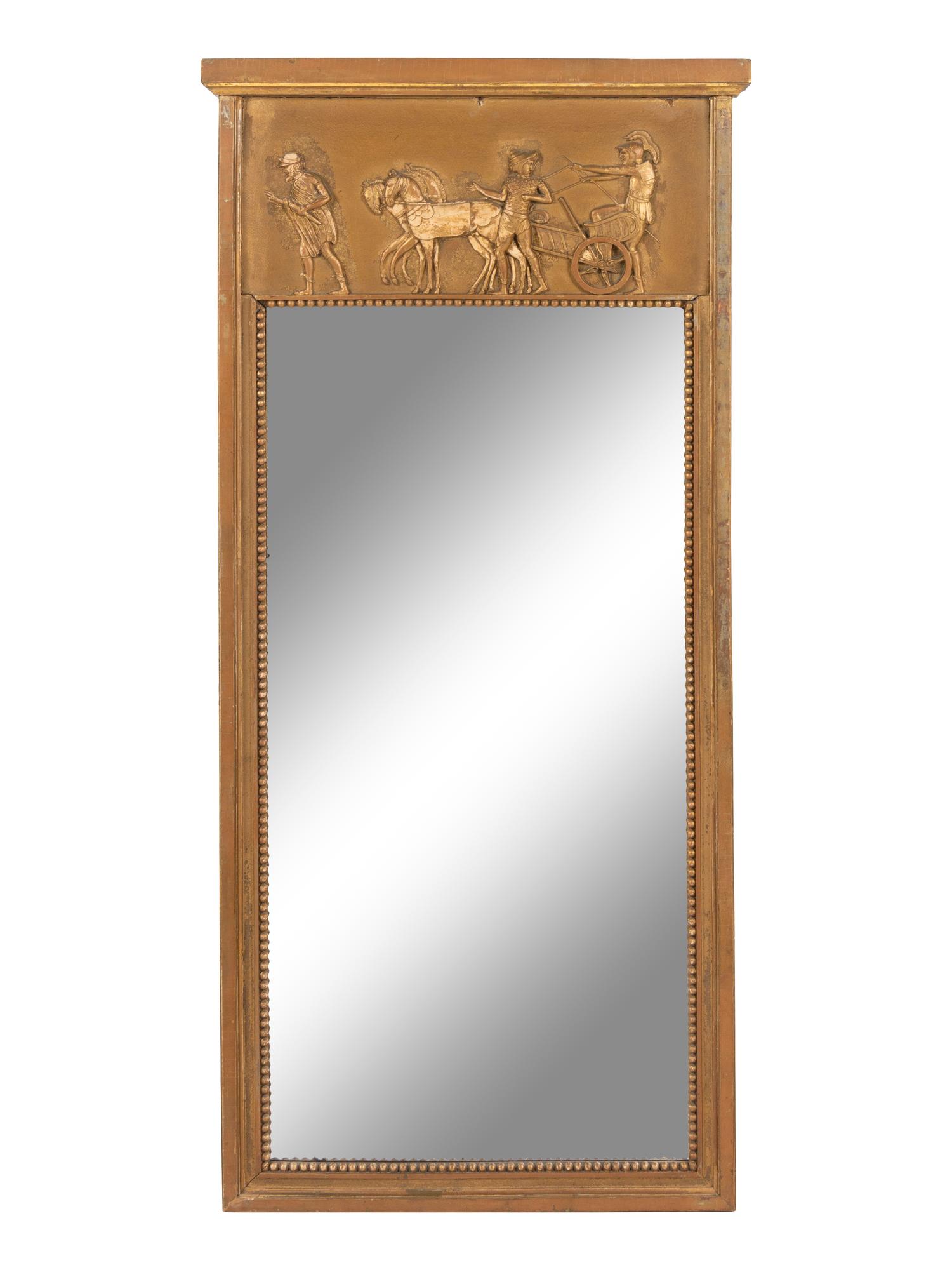 A Neoclassical Style Giltwood Mirror