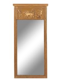 A Neoclassical Style Giltwood Mirror