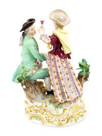 A Meissen Porcelain Courting Scene
