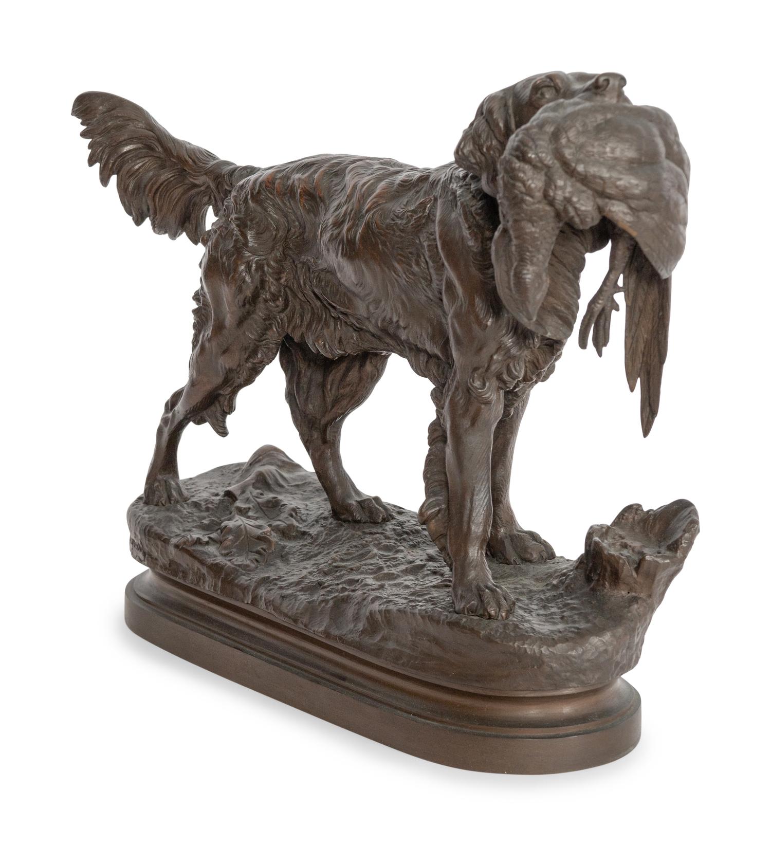 Setter with pheasant , c. 1900