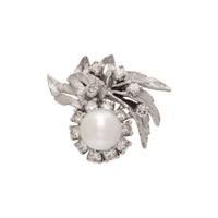 CULTURED PEARL, DIAMOND, AND WHITE GOLD ENHANCER