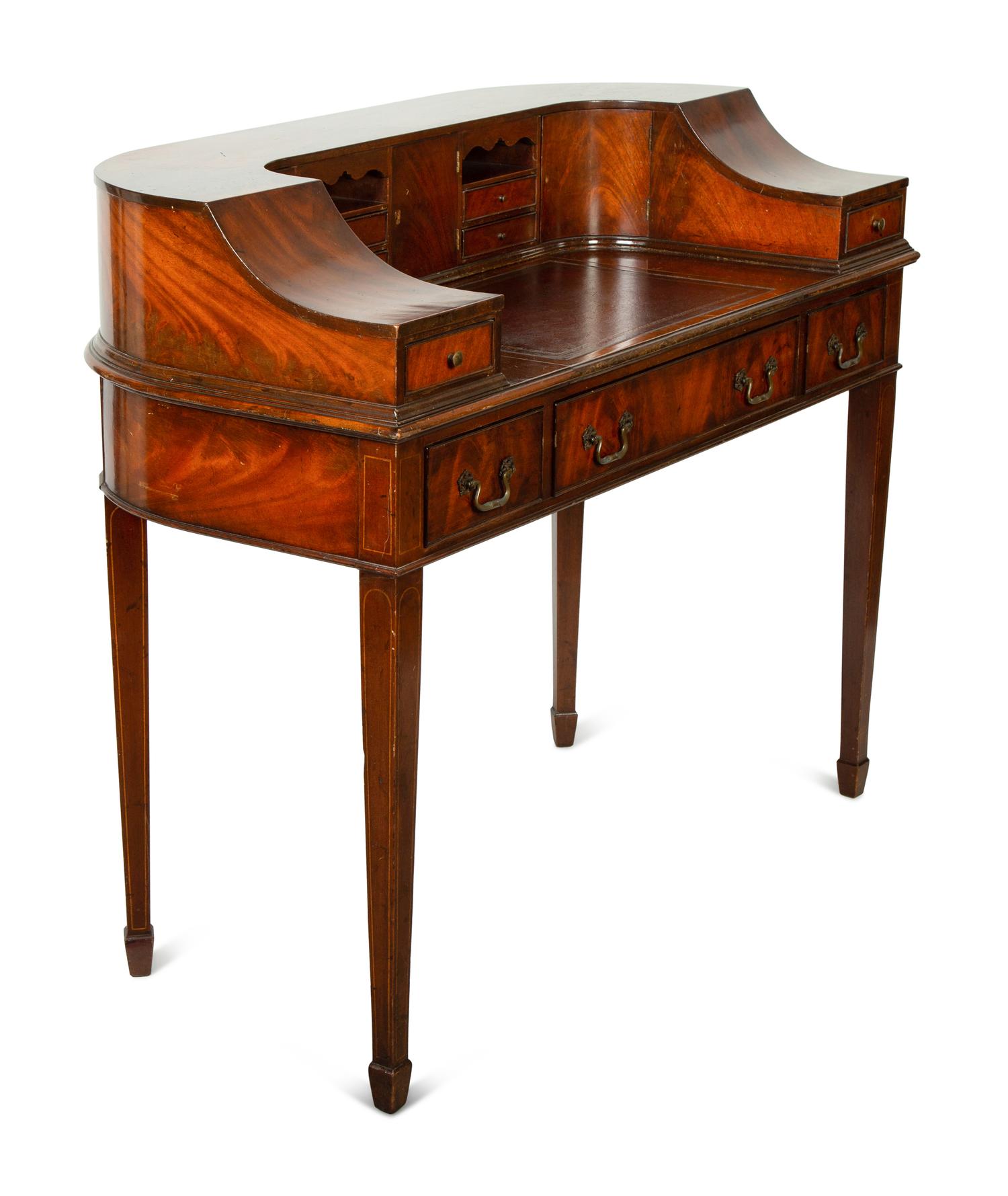 A George III Style Mahogany Carlton House Desk
