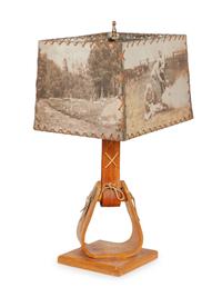 Pair of Western Style Stirrup Table Lamps