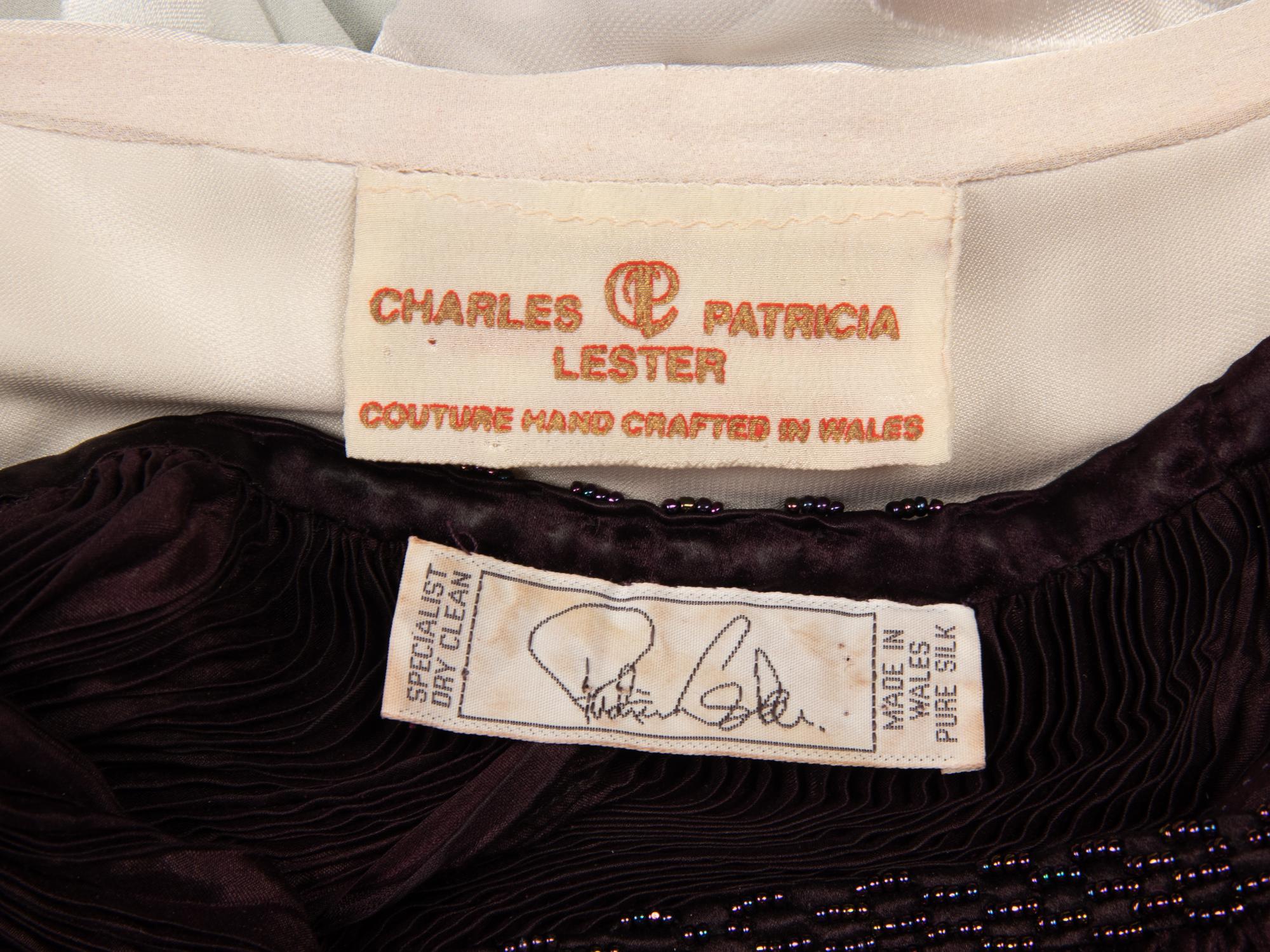 Charles & Patricia Lester, Devoré Topper & Pleated Silk Skirt Ensemble