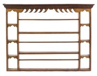 A Welsh Oak Plate Rack Height 42 x width 56 1/4 x depth 6 inches. — 20TH CENTURY