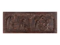 A Renaissance Revival Carved Oak Panel