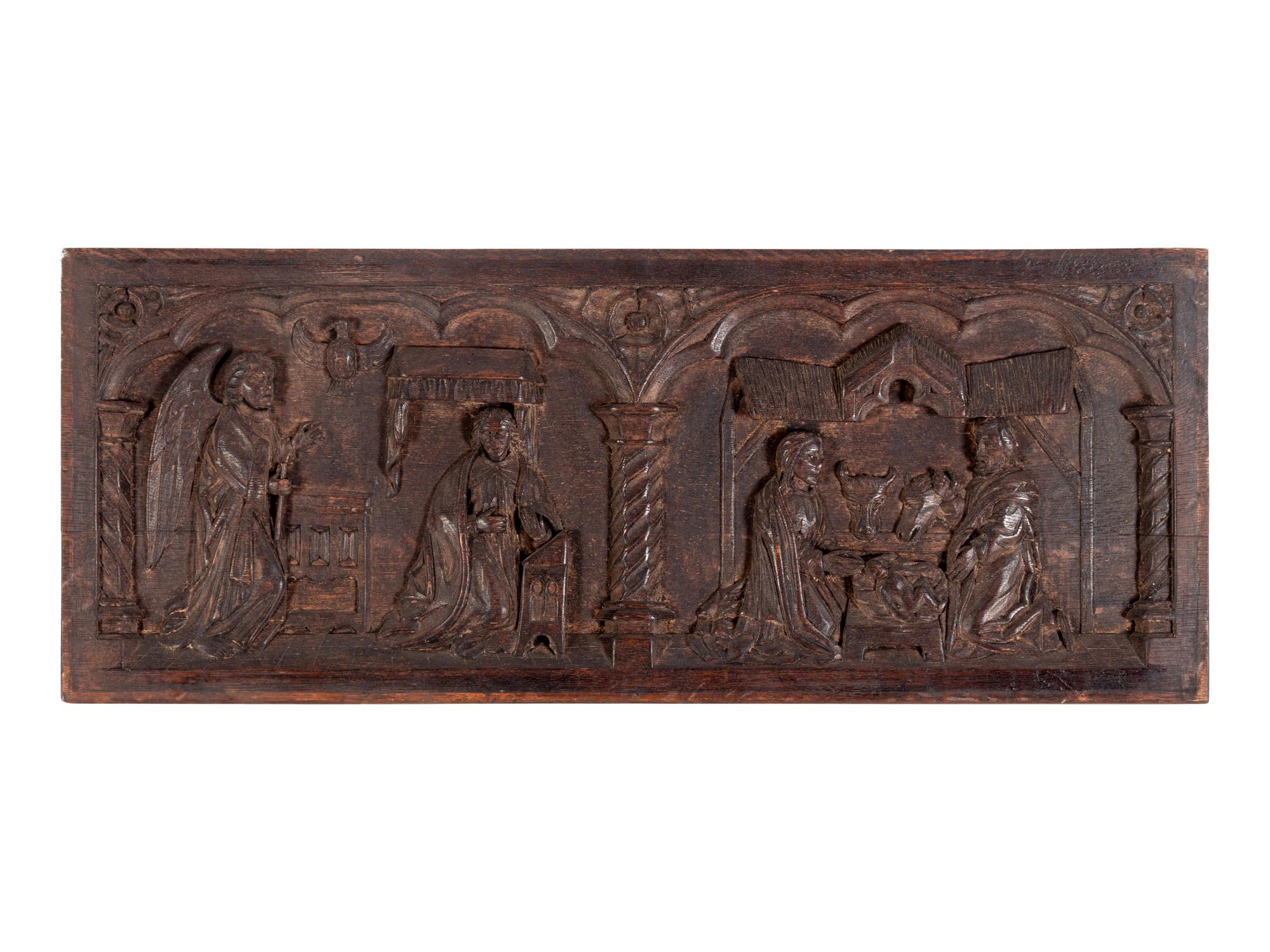 A Renaissance Revival Carved Oak Panel
