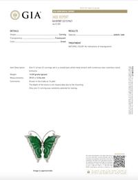 JADE AND DIAMOND BUTTERFLY BROOCH