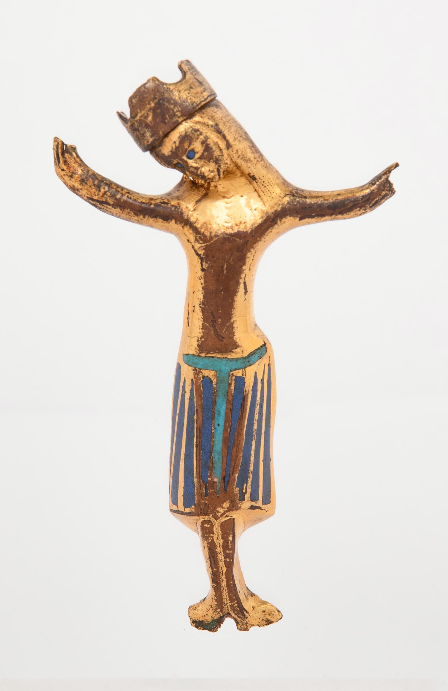 A Limoges Enameled and Gilt Copper Corpus Christi